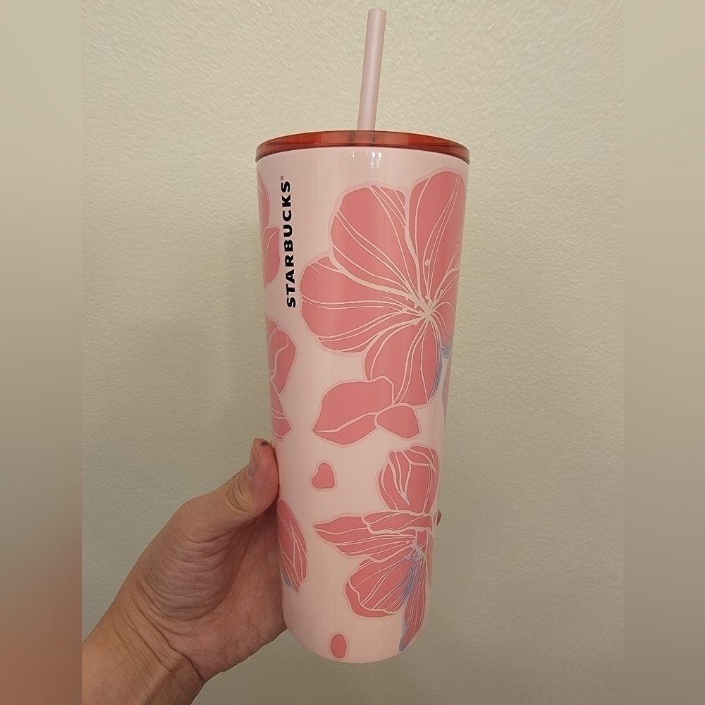 NWT Starbucks 2023 LATAM Sakura Stainless Steel Venti Tumbler